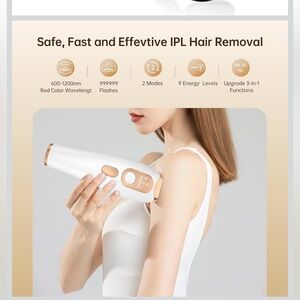 White and Gold IPL Hair Removal Device